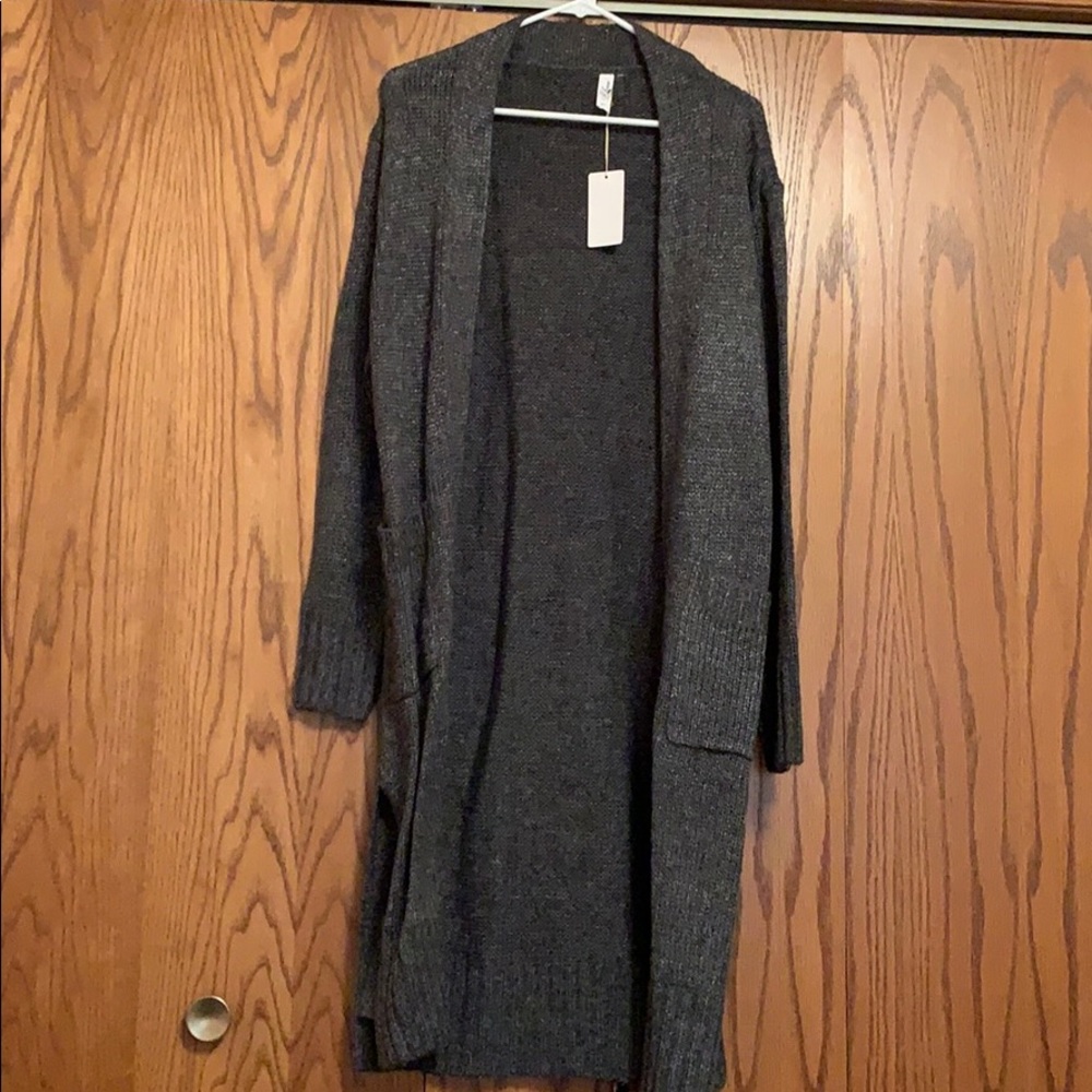 Dark gray cardigan